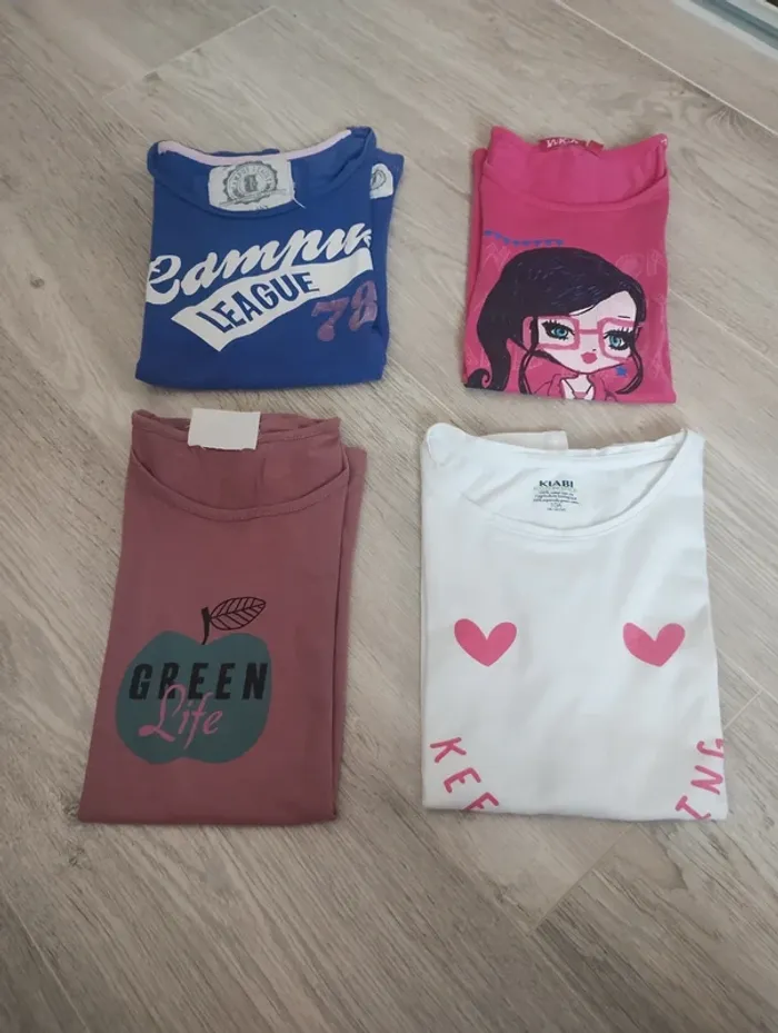 Lot 4 t-shirts manches courtes 10 ans