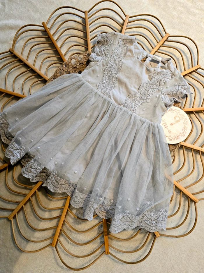 Robe grise tulle H&M - photo numéro 2