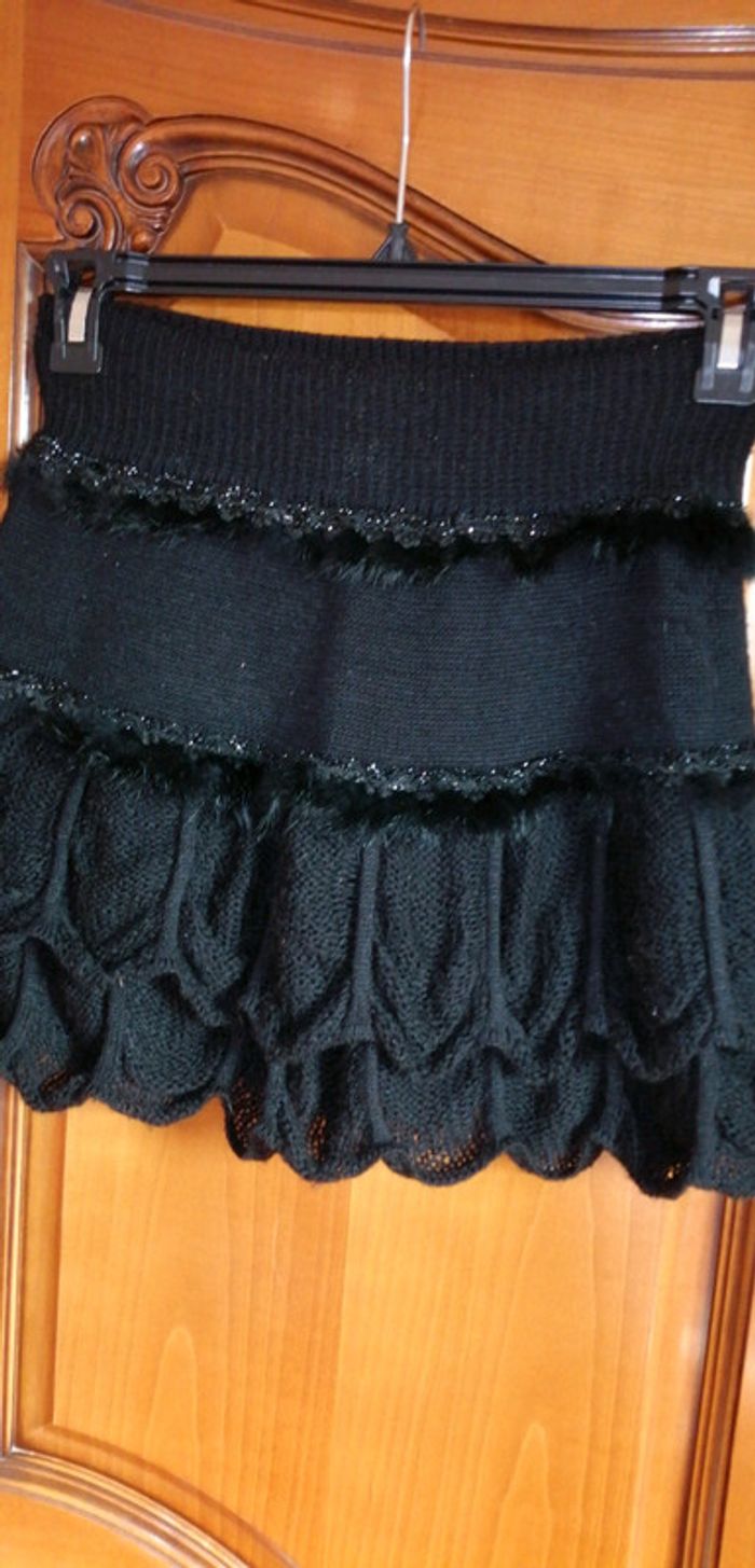 Jupe hiver plissée en laine - photo numéro 2