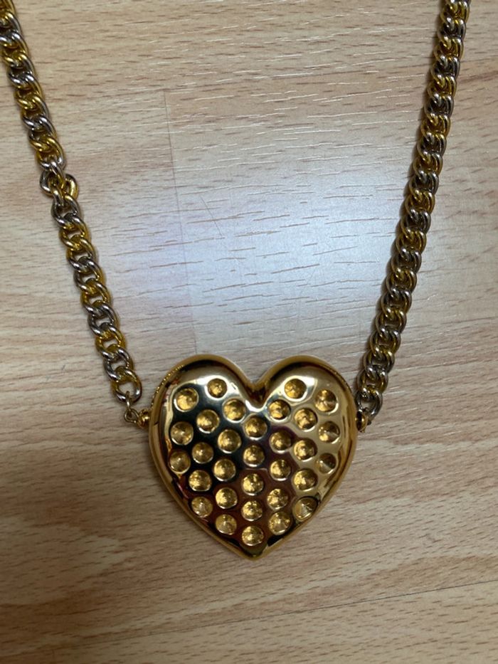Collier long cœur doré NEUF - photo numéro 2
