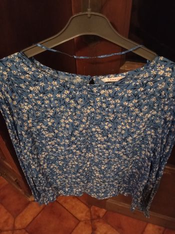 Blouse manches longues poignets froncés