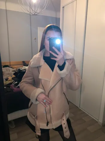 Manteau aviateur rose