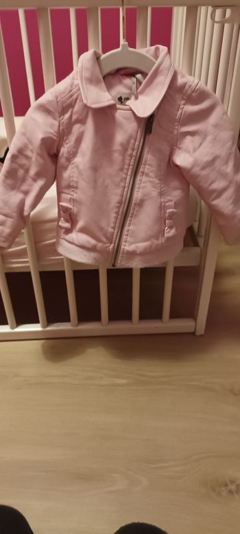 Veste style cuir rose