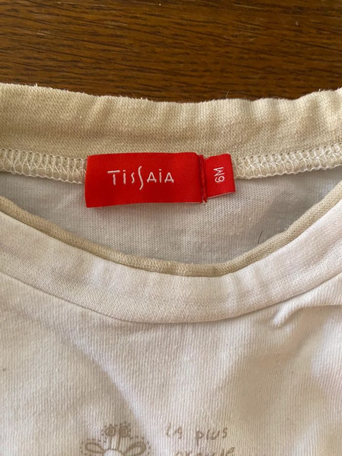 T-shirt blanc et beige - photo numéro 2