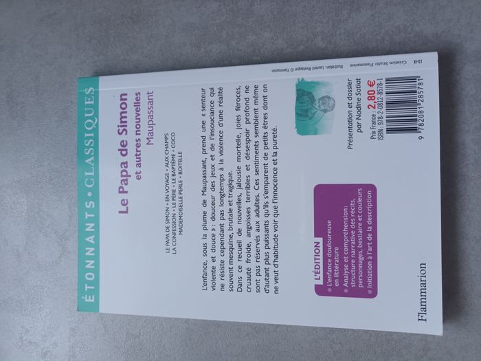 Livre Le Papa de Simon et autres nouvelles - Maupassant - photo numéro 2