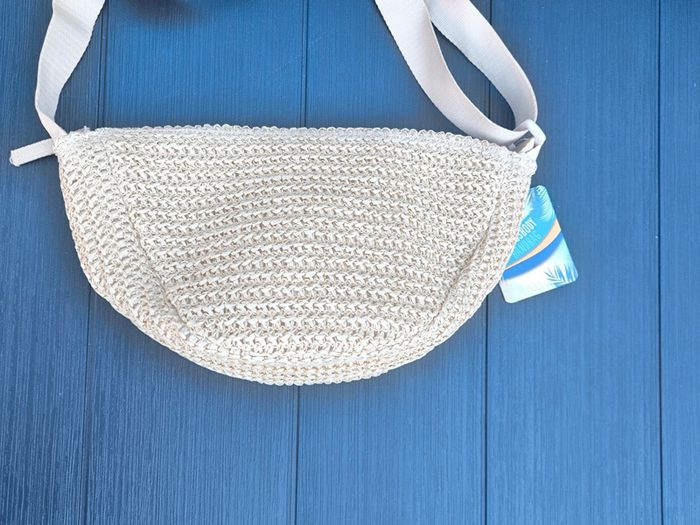 Sac à main bandoulière demi lune en paille - photo numéro 5