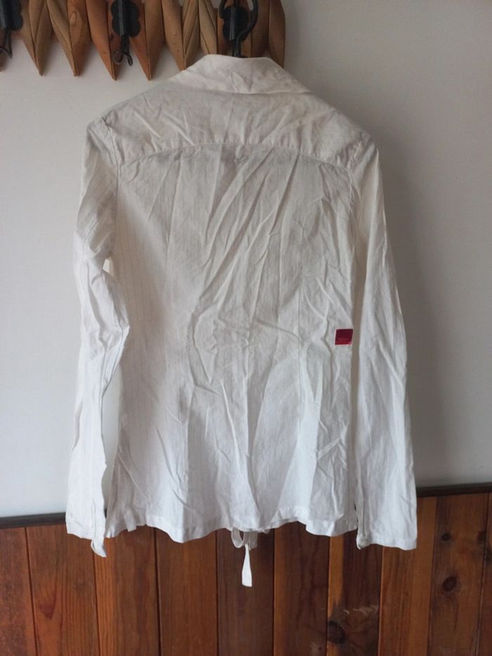 Chemise blanche avec brillant argent - photo numéro 2
