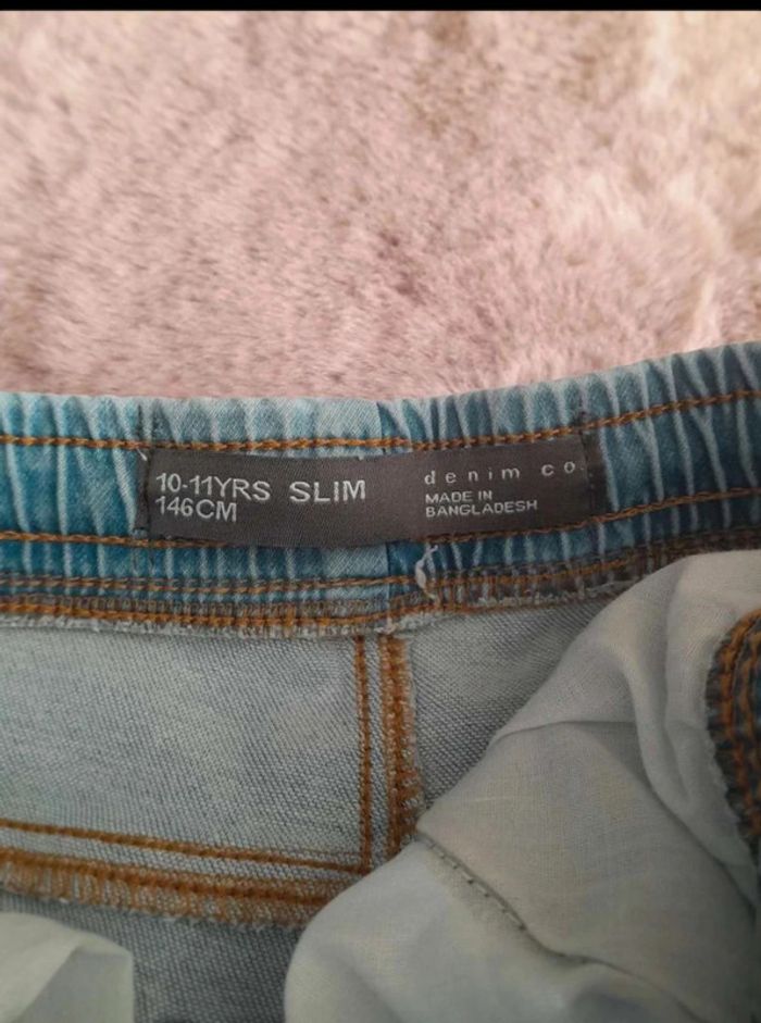 Jean élastique bleu clair 10  ans 11  ans - photo numéro 4