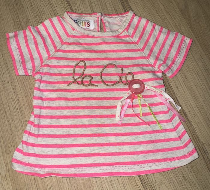 Ensemble tshirt et short rose bebe fille La Compagnie des Petits - photo numéro 2