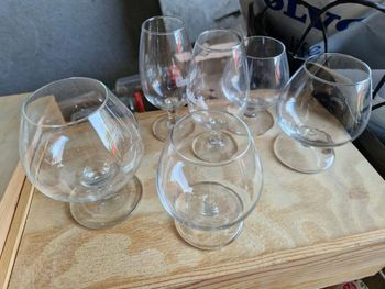 Lot de verres a pied