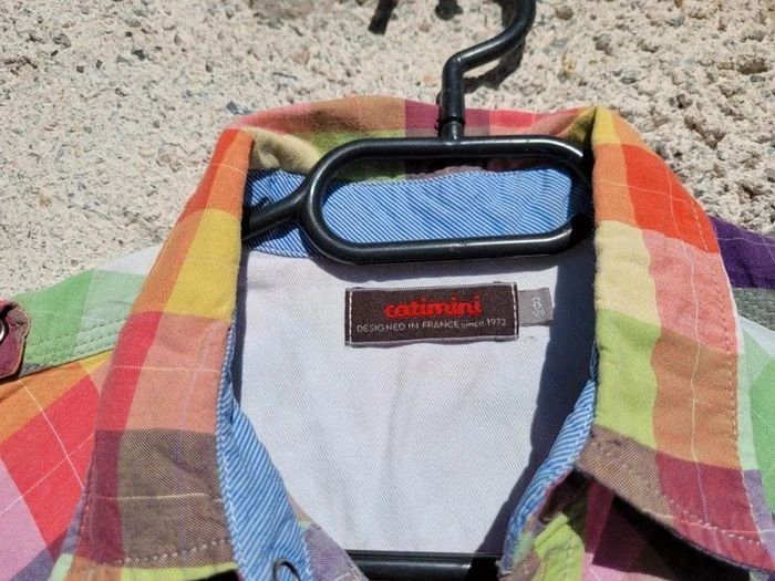 Superbe chemise à carreaux Catimini, colorées, 8 Ans - photo numéro 3