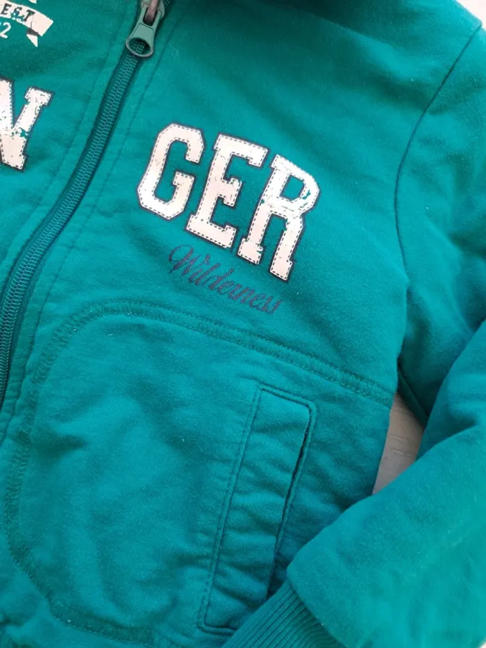Gilet sweat fourré - Lupilu - taille 98-104cm - vert - fausse fourrure - photo numéro 4