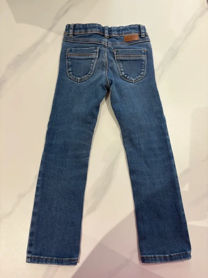 Jeans bleu fille 4 ans réglable Okaïdi - photo numéro 4