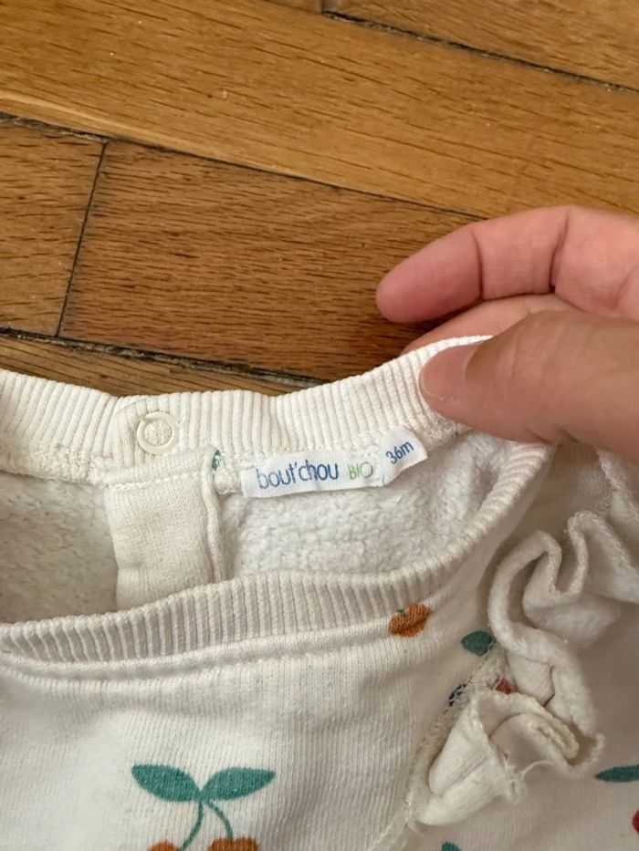 Sweat à motif cerises colorées 36 mois - Bout’chou - photo numéro 3