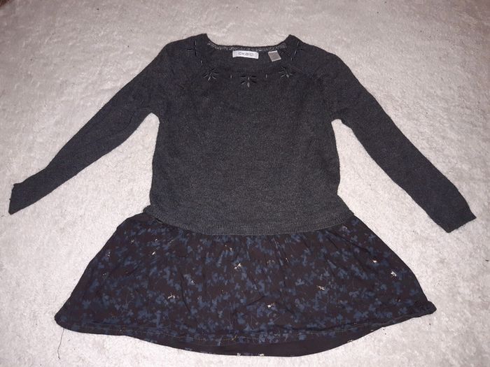 Robe Okaïdi 3 ans gris libellule or