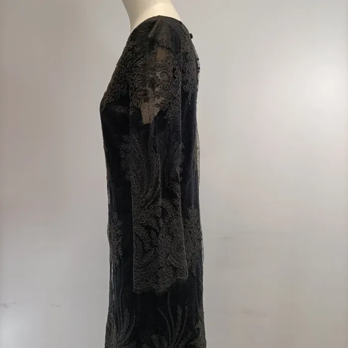 Robe Noir Dentelle Manches longues transparentes - M - Amélie & Amélie - photo numéro 3