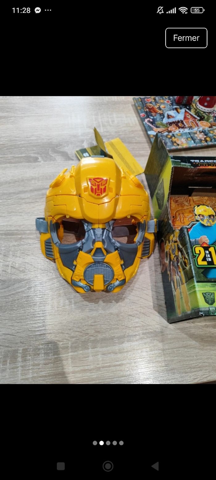 Masque transformers Bumblebee 2 en 1 - photo numéro 2