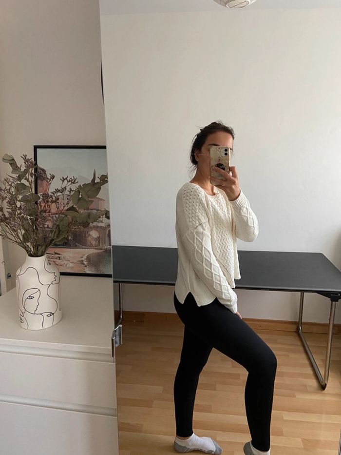 Pull blanc / taille L - photo numéro 3
