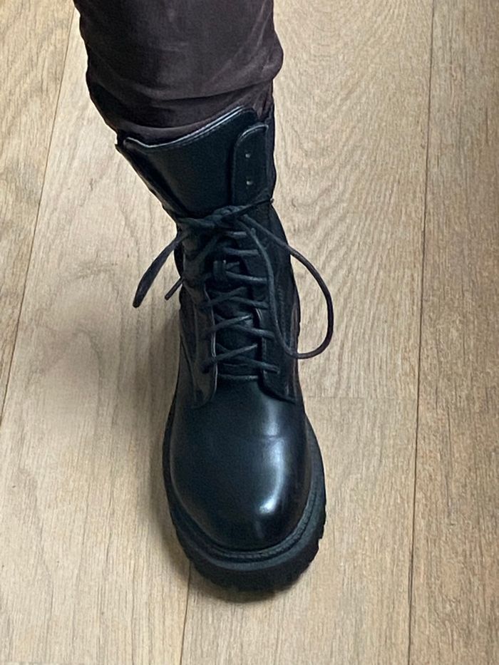 Bottines à lacets noires NAF NAF - photo numéro 3