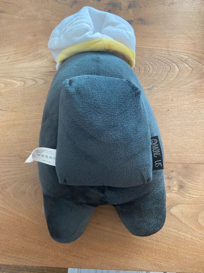 Peluche Among Us - Noir Avec Casquette de Capitaine - photo numéro 2