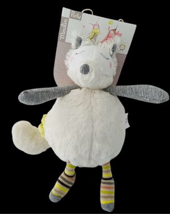 ❤️B4435 Doudou Peluche MOULIN ROTY les petits dodos CHIEN OKO Musical Beige