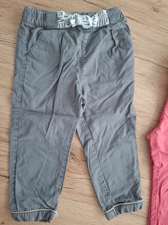 Lot de 2 pantalons légers tape à l'oeil/obaibi 2ans - photo numéro 2