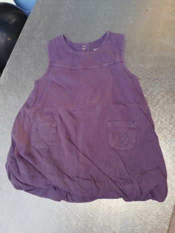 Robe violette 12 mois fille grain de blé
