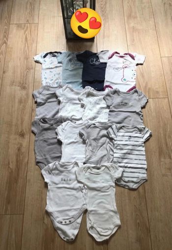 Lot bodies manches courtes 6mois