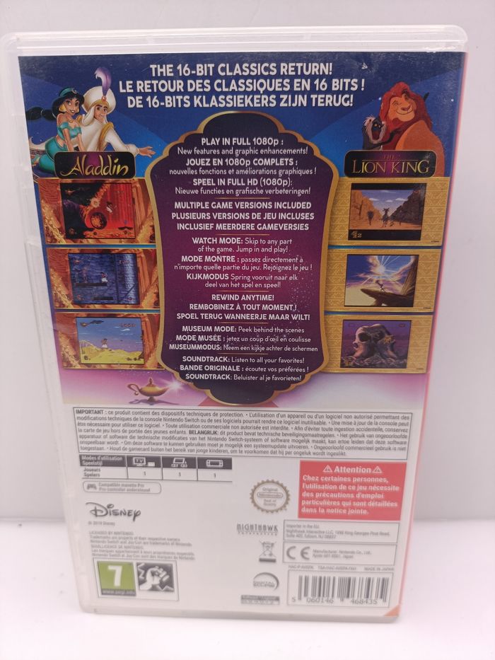 Jeu switch Disney Classic Aladdin et le Roi Lion - photo numéro 2
