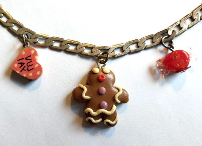 Collier cookie bonbon pain d'épices - photo numéro 3