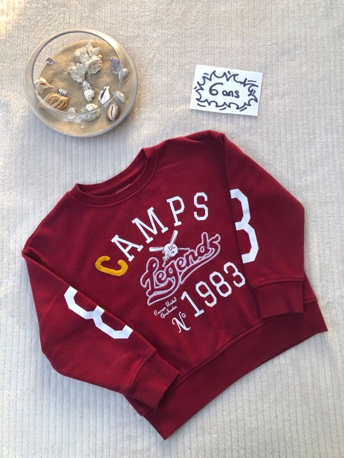 Sweat molletonné avec inscriptions - 6 ans - Camps United