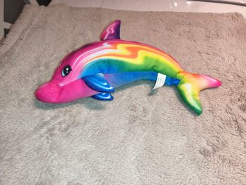 Peluche dauphin multicolore