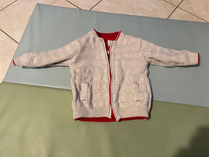 Veste zippée réversible 12 mois - photo numéro 3