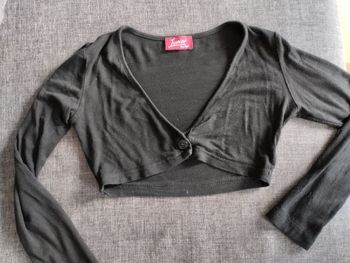 Gilet boléro noir fille