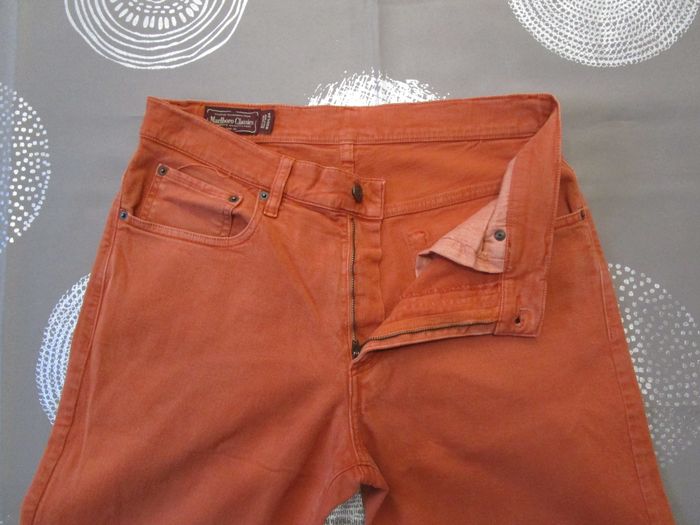 Pantalon Marlboro Classics homme coupe droite ample 100% Coton T42 W33 L34 Rouille Orange (A120) - photo numéro 5