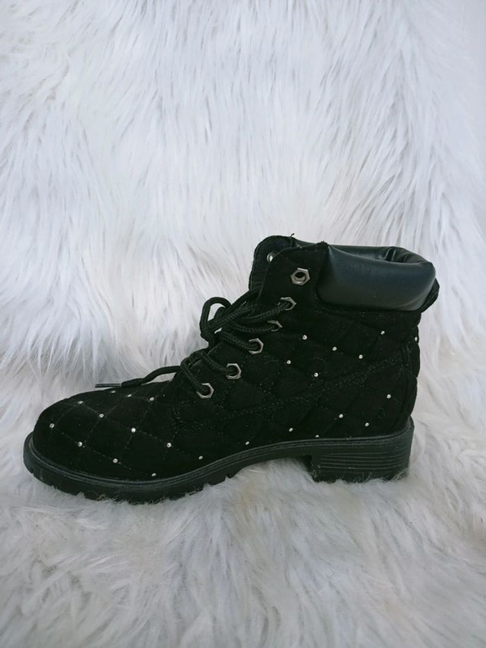 Bottines noires avec strass Creeks P39 - photo numéro 6