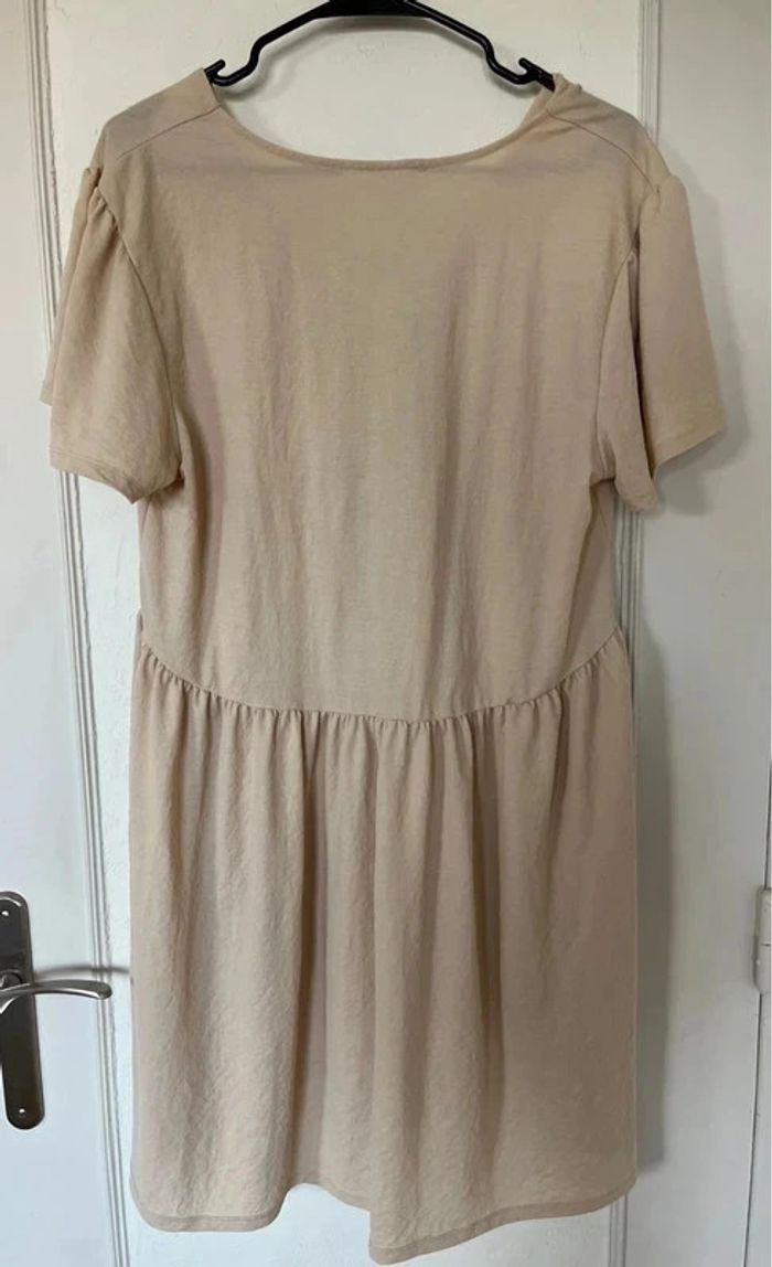Robe courte Mango couleur lin – Taille L Short Linen-Colored Dress - photo numéro 3