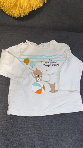 Tee shirt garçon longues manches 9 mois