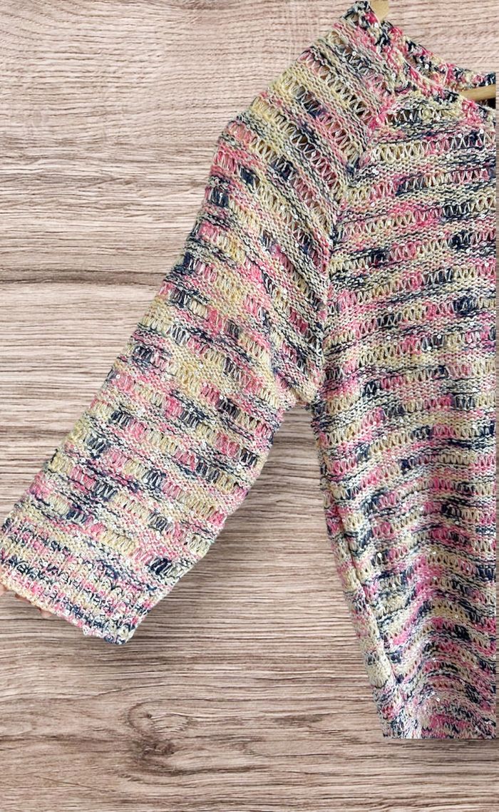 Blouse manches 3/4 multicolore avec sequin jouly taille 36 S - photo numéro 2
