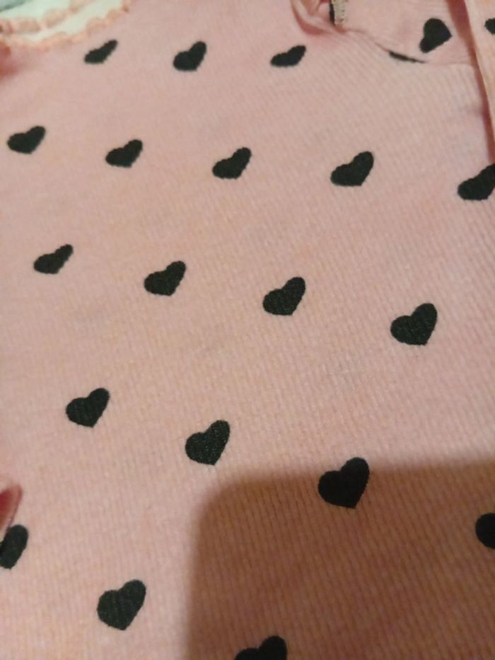 T-shirt coeur noir - photo numéro 3
