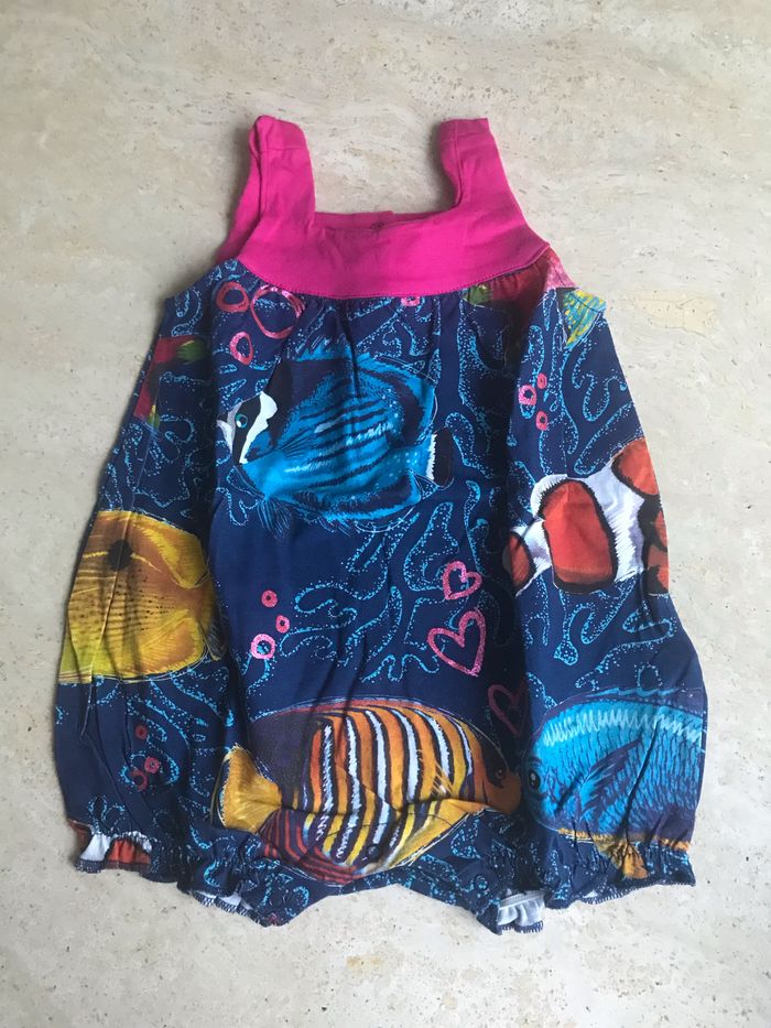 BARBOTEUSE "DESIGUAL" BLEUE IMPRIMEE - TAILLE : 6 MOIS