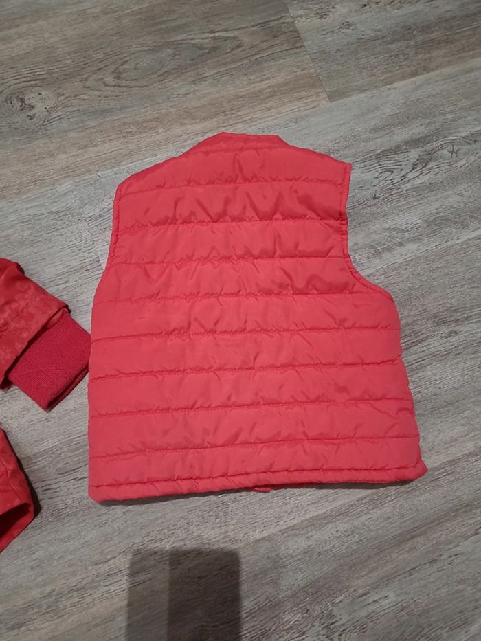 Veste coupe vent 2 en 1 avec doudoune sans manches rose - photo numéro 3