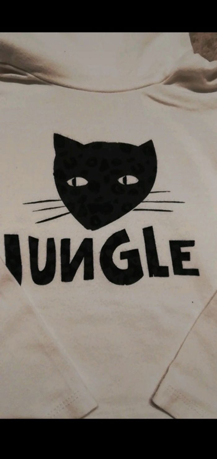 Sous pull blanc jungle 24 mois fille orchestra - photo numéro 2