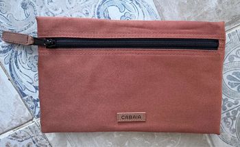 Pochette Cabaïa L neuve marron / rouille (customisation)