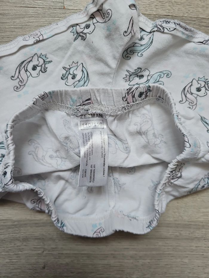 Short en coton fille 5/6 ans zeeman Licorne - photo numéro 4
