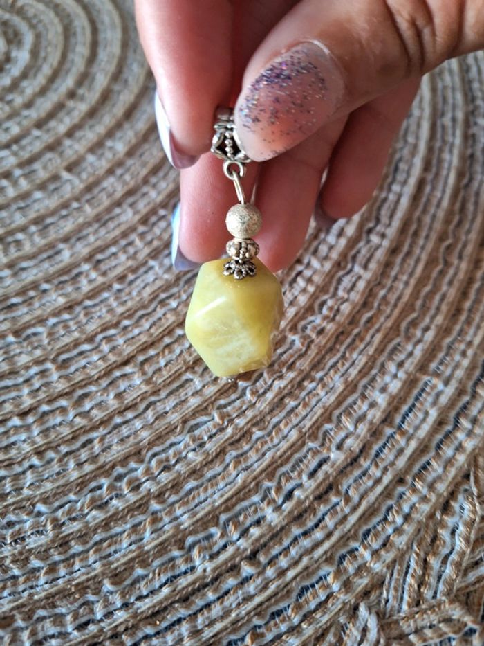 Pendentif en jaspe jaune - photo numéro 3