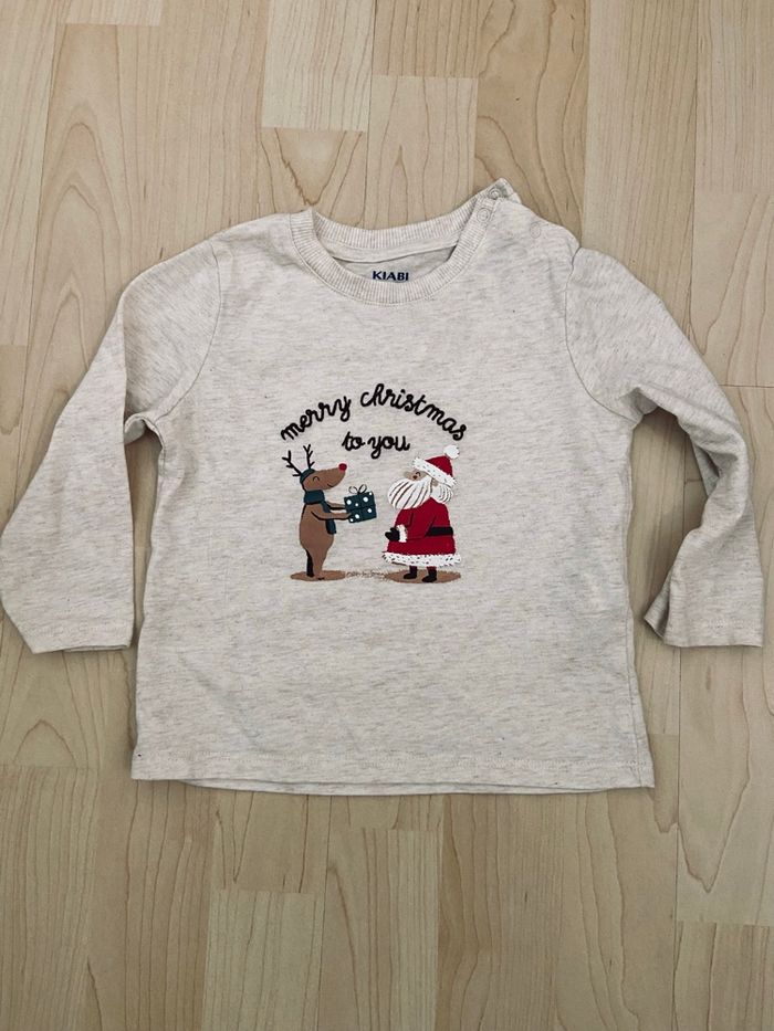 Tee Shirt Noël manches longues Kiabi taille 18 mois