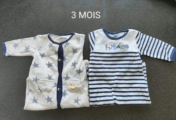 Lot 2 pyjamas velours 3 mois