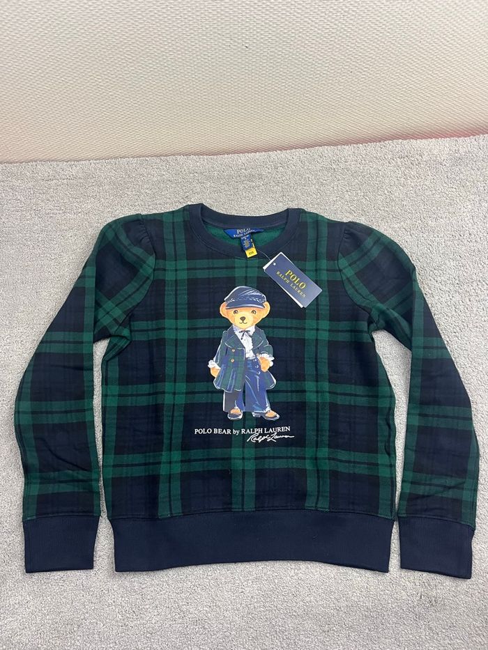 pull ralph lauren bear noir et vert taille XS neuf - photo numéro 4