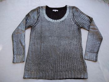 Pull métallisé femme